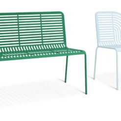 Habitat 60 Lucinda Metal Garden Bench & Chair - Green & Blue