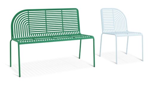 Habitat 60 Lucinda Metal Garden Bench & Chair - Green & Blue