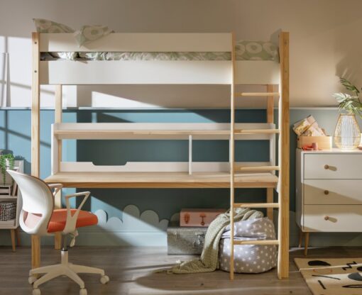 Habitat Nico High Sleeper Package - White & Pine