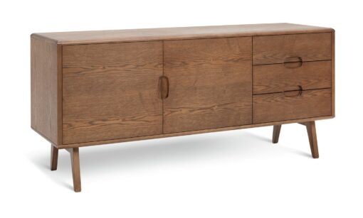 Habitat x Scion Esala 2 Door 3 Drawer Sideboard-Walnut Stain