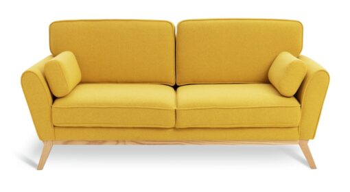 Habitat x Scion Lohko Fabric 3 Seater Sofa - Yellow