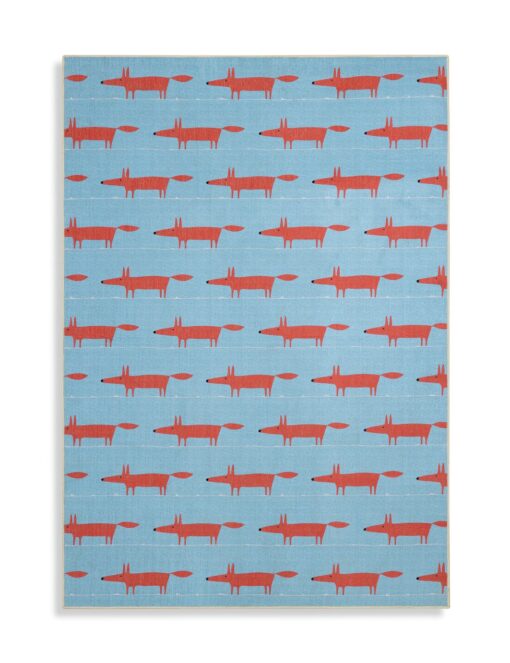 Habitat x Scion Mr Fox Printed Rug - 160 x 230cm - Blue