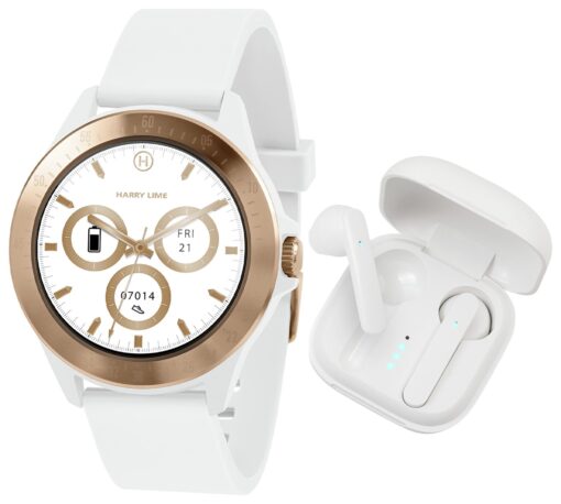 Harry Lime White Smart Watch and Ear Pod Set