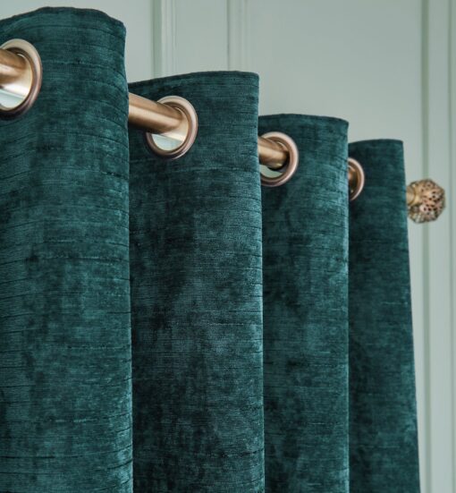 Hyperion Selene Chenille Curtain - Teal - 229X229cm