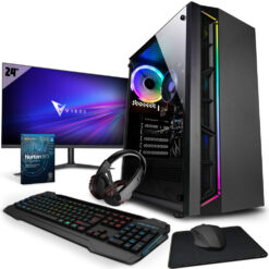 ( I-36 | AMD Ryzen 3200G | Vega 8 | 16GB RAM | 500GB NVMe M.2 | Win 11 | WiFi | 24" Monitor Bundle ) Vibox I Gaming PC