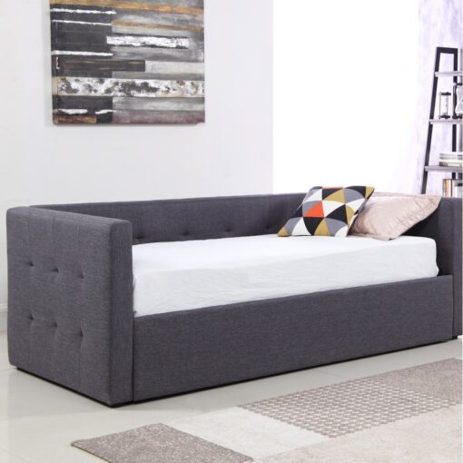 Javion Linen Fabric 3 Seater Fold Out Sofa Bed