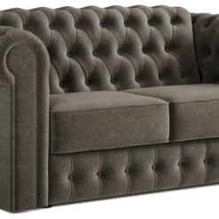 Jay-Be Chesterfield Fabric 2 Seater Sofa Bed - Pewter