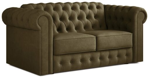 Jay-Be Chesterfield Fabric 2 Seater Sofa Bed - Sage Green