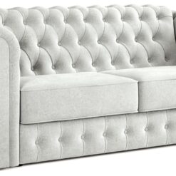 Jay-Be Chesterfield Fabric 3 Seater Sofa Bed - Light Grey