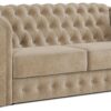 Jay-Be Chesterfield Fabric 3 Seater Sofa Bed - Stone