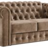 Jay-Be Chesterfield Velvet 2 Seater Sofa Bed - Beige