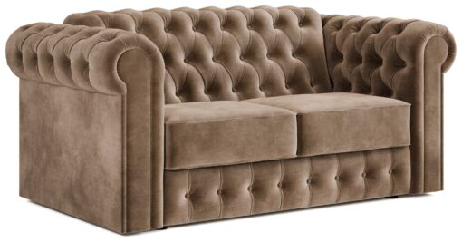 Jay-Be Chesterfield Velvet 2 Seater Sofa Bed - Beige