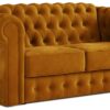 Jay-Be Chesterfield Velvet 2 Seater Sofa Bed - Gold