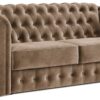 Jay-Be Chesterfield Velvet 3 Seater Sofa Bed - Beige