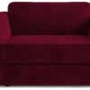 Jay-Be Elegance Velvet Cuddle Chair Sofa Bed - Burgundy