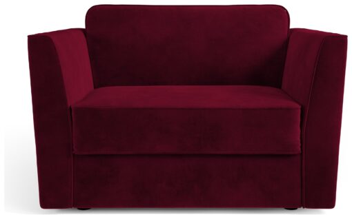 Jay-Be Elegance Velvet Cuddle Chair Sofa Bed - Burgundy