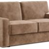 Jay-Be Linea Velvet 2 Seater Sofa Bed - Beige