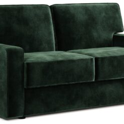 Jay-Be Linea Velvet 2 Seater Sofa Bed - Dark Green