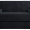 Jay-Be Linea Velvet Cuddle Chair Sofa Bed - Charcoal