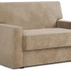 Jay-Be Linea Velvet Cuddle Chair Sofa Bed - Stone