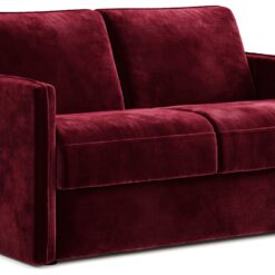 Jay-Be Slim Velvet 2 Seater Sofa Bed - Burgundy