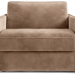 Jay-Be Slim Velvet Cuddle Chair Sofa Bed - Beige