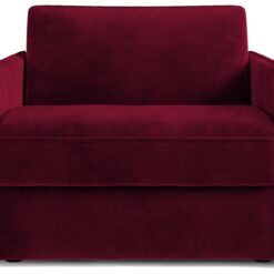 Jay-Be Slim Velvet Cuddle Chair Sofa Bed - Burgundy