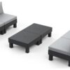 Keter Elements 4 Seater Plastic Garden Sofa Set - Grey