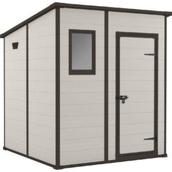 Keter Manor Pent Outdoor Garden Storage Shed 6 x 6ft - Brown