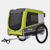 (Lime Green/Black) Large Bike Dog Trailer & Stroller 2 in 1 Pet Trailer Paking brakes