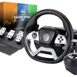 Maxx Tech Pro Force Feedback Racing Wheel Kit PC, Xbox & PS4