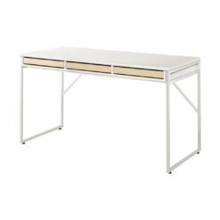 Mistral Standing Desk W:137cm X D: 60cm with white metal legs incl. 3 trays