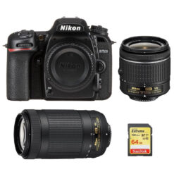 NIKON D7500+AF-P 18-55MM+AF-P 70-300MM+SanDisk Extreme 64G SD