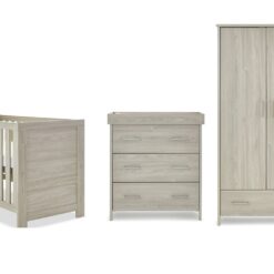 Obaby Nika 3 Piece Nursery Furniture Set - Grey Wash