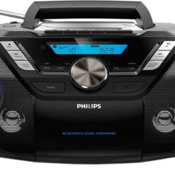 Philips AZB798 Boombox Bluetooth CD Cassette Player - Black