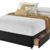 Silentnight Single 2 Drawer Divan Bed Base - Charcoal