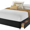 Silentnight Small Double 2 Drawer Divan Bed Base - Charcoal