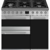 Smeg SY93-1 90cm Dual Fuel Range Cooker - Stainless Steel