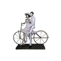 Summer of Love Couple on A Bike 22 cm H x 22 cm W x 11 cm D Figurine