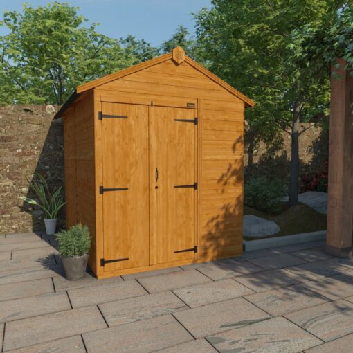 TigerFlex® Modular Buildings 6 ft. W x 8 ft. D Solid Wood Tool/Bike Shed