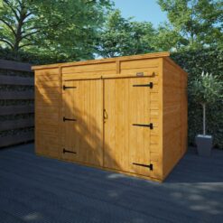 TigerFlex® Modular Buildings 8 ft. W x 6 ft. D Solid Wood Shiplap Pent Bike Shed