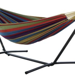 Vivere Tropical Double Hammock with Metal Stand