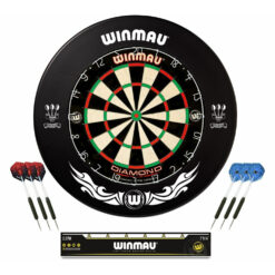 Winmau Diamond Plus Dartboard and Extreme Surround Set with Darts