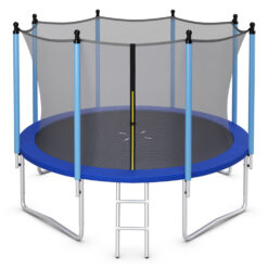 12 FT Outdoor Trampoline W/ Safety Closure Net Wear-Resistant Jumping