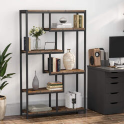 165cm H x 100cm W Steel Etagere Bookcase