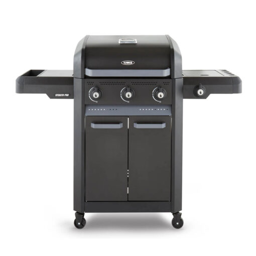 4 - Burner Free Standing Liquid Propane Gas Grill with Side Burner and Cabinet