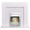 Adam Miami Electric Fire Suite with Helios Inset - White