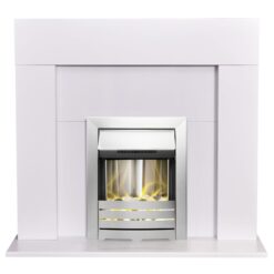 Adam Miami Electric Fire Suite with Helios Inset - White