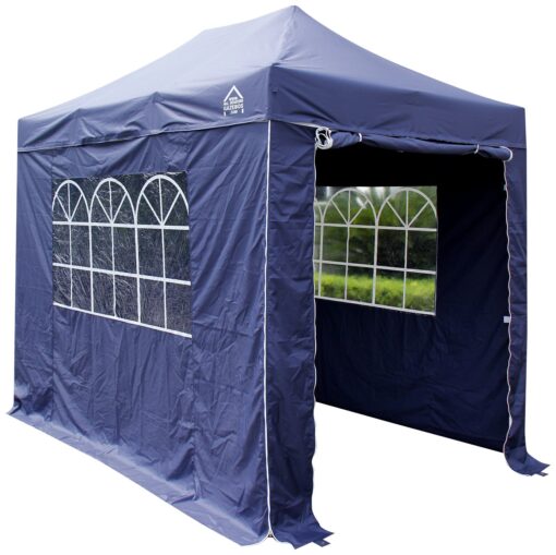 All Seasons 3m x 2m Pop Up Garden Gazebo & Side Panels -Navy