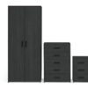 Argos Home Oslo 3 Piece 2 Door Wardrobe Set-Black Oak Effect